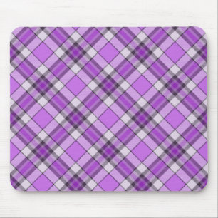 Alfombrilla De Ratón Morado Y Lilac Tartán