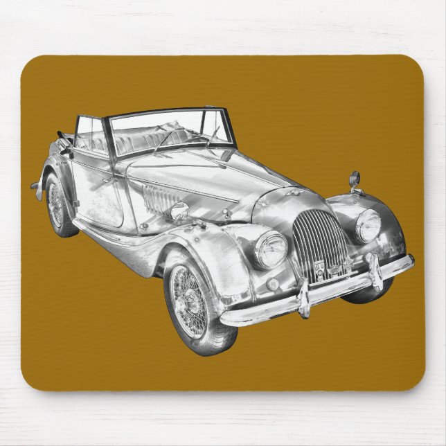 Alfombrilla De Ratón Morgan 1964 más el ilustracion del coche de 4 (Frente)