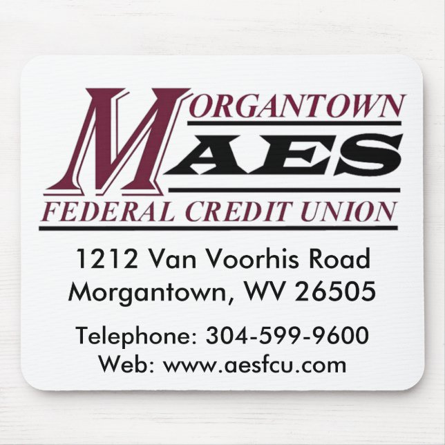 Alfombrilla De Ratón Morgantown aesfcu mousepad (Frente)