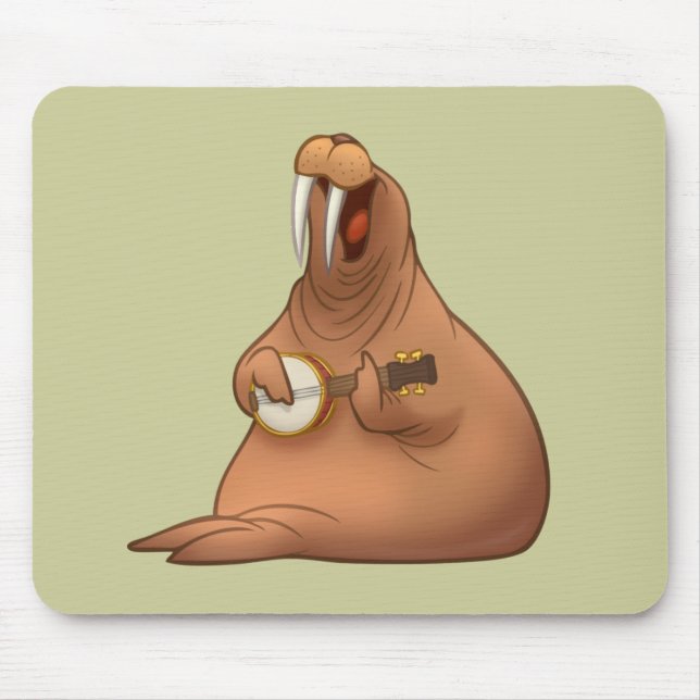 Alfombrilla De Ratón Morsa Mousepad del Banjo-Strummin' (Frente)