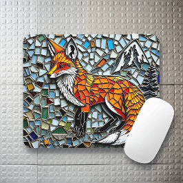 Alfombrilla De Ratón Mosaic Tile Fox Wildlife Art