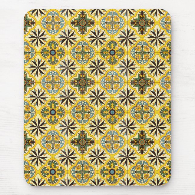 Alfombrilla De Ratón Mosaic Tile Pattern Mousepad (Frente)
