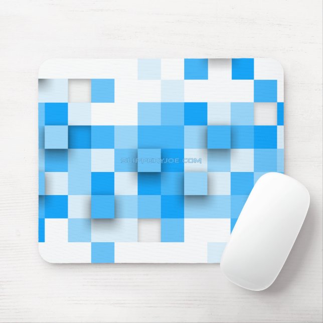 Alfombrilla De Ratón mosaico de cuadros de SlipperyJoe moderno de tres- (Con ratón)