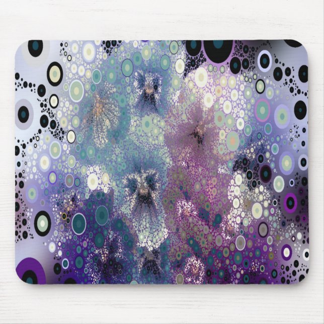 Alfombrilla De Ratón Mosaico de flores (Frente)