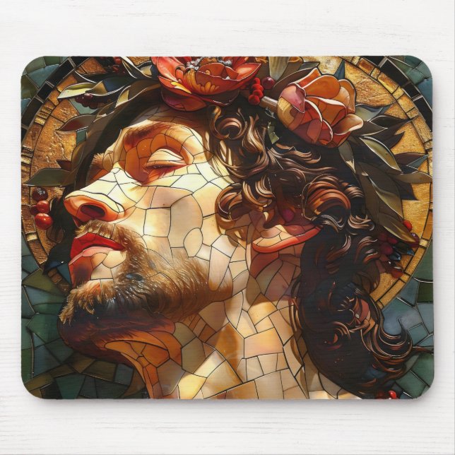 Alfombrilla De Ratón Mosaico de Jesús (Frente)