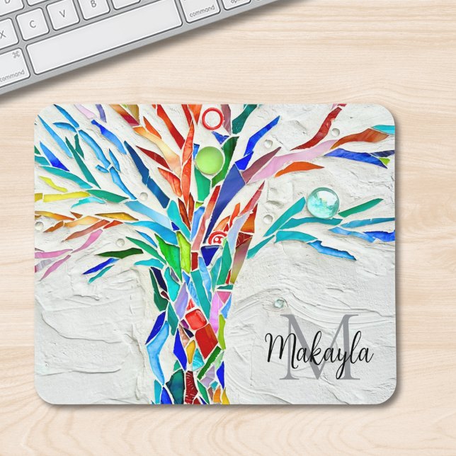 Alfombrilla De Ratón Mosaico de monograma (Subido por el creador)