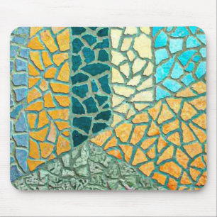 Alfombrilla De Ratón Mosaico de piedra de pintura acuarela + tus ideas
