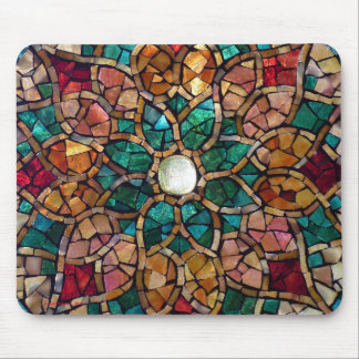 Alfombrilla De Ratón Mosaico de vidrio manchado "Estrella de otoño"