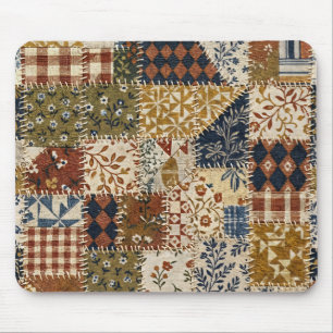 Alfombrilla De Ratón Mosaico textil en estilo vintage.