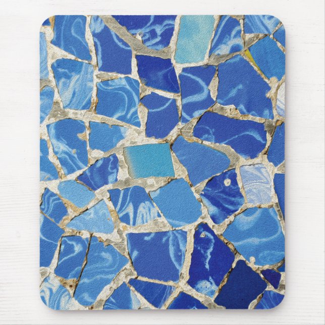 Alfombrilla De Ratón Mosaicos de Gaudi con un tacto del aceite (Frente)