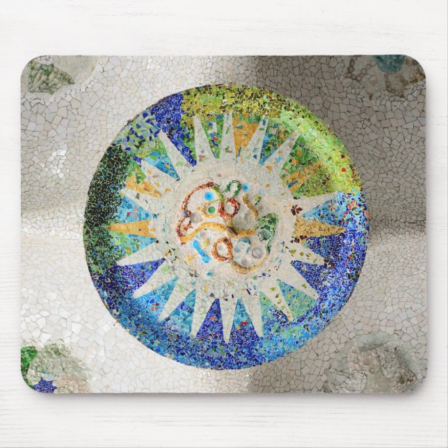 Alfombrilla De Ratón Mosaicos Park Guell Mousepad (Frente)