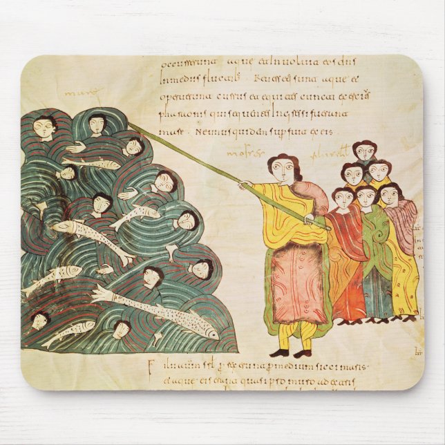 Alfombrilla De Ratón Moses que cierra el Mar Rojo en los egipcios (Frente)