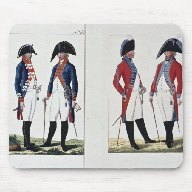 Alfombrilla De Ratón Mosqueteros y oficiales, 1800 (Frente)