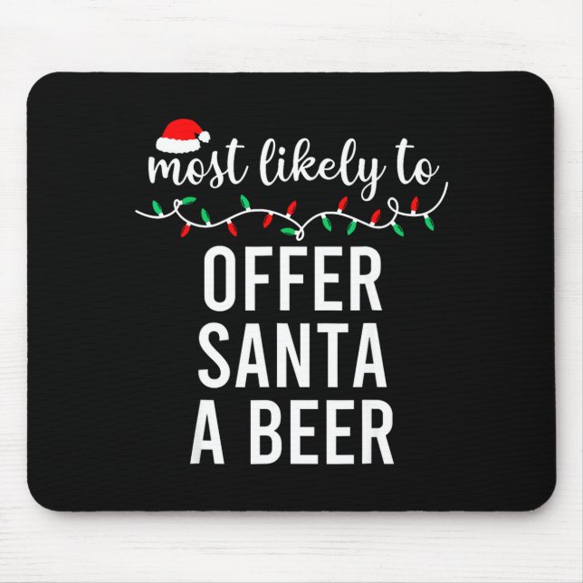 Alfombrilla De Ratón Most Likely To Christmas Shirt Matching Family Paj (Frente)