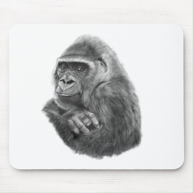 Alfombrilla De Ratón Mother gorilla Mouse Pad 母ゴリラのマウスパッド (Frente)