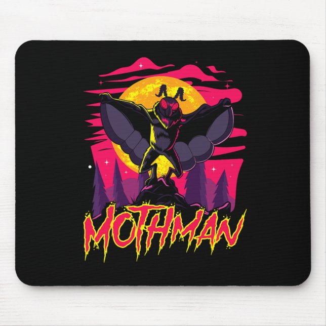 Alfombrilla De Ratón Mothman Movie Fun Cryptid Halloween Myster Monster (Frente)