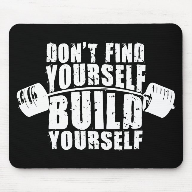 Alfombrilla De Ratón Motivación de entrenamiento - Construya usted mism (Frente)