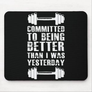 Alfombrilla De Ratón Motivación de Fitness para Hombres Mujeres con Dec