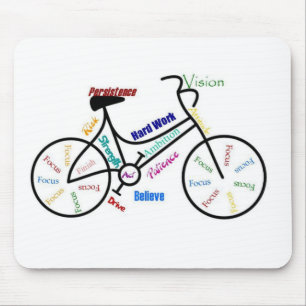Alfombrilla De Ratón Motivación de la bicicleta, la bicicleta, el cicli