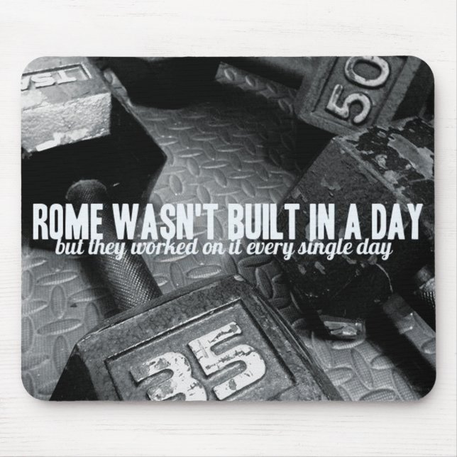 Alfombrilla De Ratón Motivación del gimnasio de construcción de cuerpos (Frente)