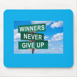 Alfombrilla de ratón motivacional Ganadores Nunca 