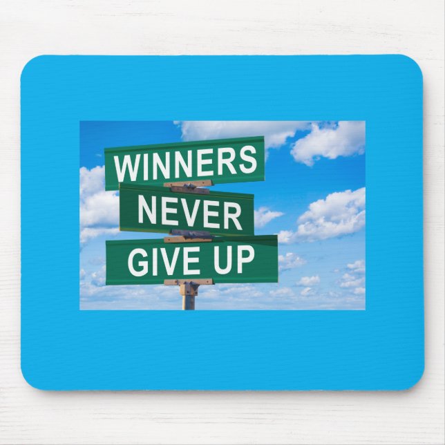 Alfombrilla de ratón motivacional Ganadores Nunca  (Frente)
