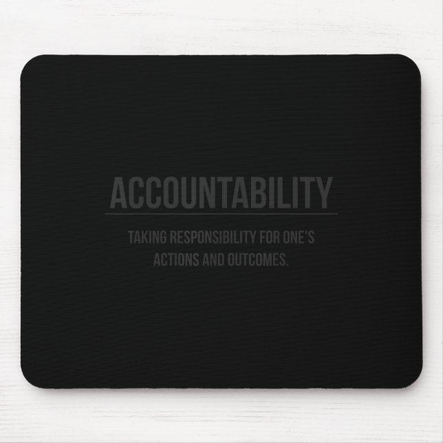 Alfombrilla De Ratón Motivational Accountability Entrepreneur Slogan Qu (Frente)