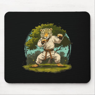 Alfombrilla De Ratón Motivo de leopardo de karate Taekwondo Jiu-Jitsu M