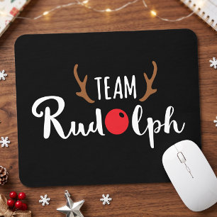 Alfombrilla De Ratón Motivo de Navidad del Equipo Rudolph