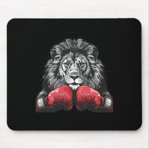 Alfombrilla De Ratón Motivo de retrato de león boxeador Fauna salvaje A