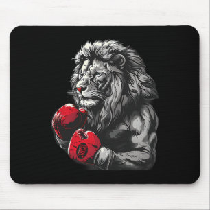 Alfombrilla De Ratón Motivo de retrato de león boxeador vida silvestre