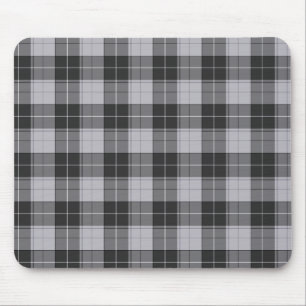 Alfombrilla De Ratón Motivo de tartán simple en gris