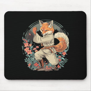 Alfombrilla De Ratón Motivo de zorro de karate Taekwondo Jiu-jitsu Mma 