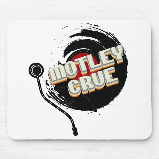 Alfombrilla De Ratón Mötley Crüe Vinyl Vintage estético (Frente)