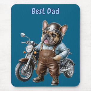Alfombrilla De Ratón Motocicleta de Bulldog Francés Bulldog Francés