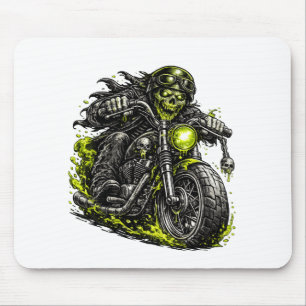 Alfombrilla De Ratón Motocicleta de motociclista zombie