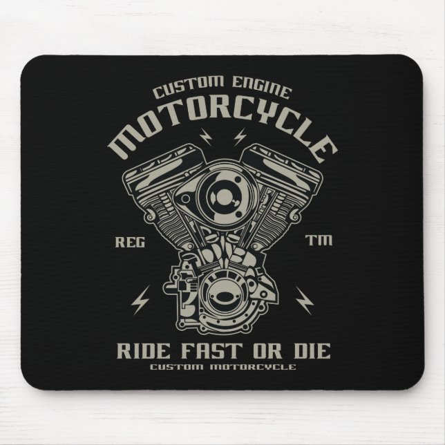 Alfombrilla De Ratón Motocicleta De Motor personalizado De Viaje Rápido (Frente)