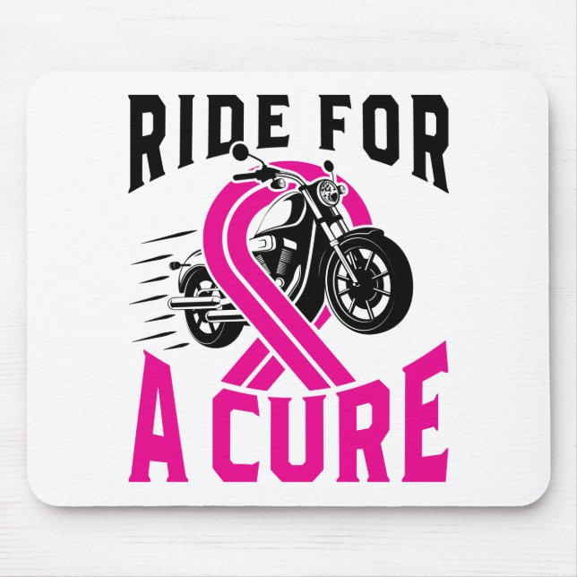 Alfombrilla De Ratón Motocicleta de sensibilización sobre el cáncer de  (Frente)