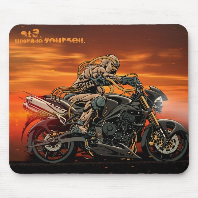Alfombrilla De Ratón Motocicleta Mousepad triple (Frente)