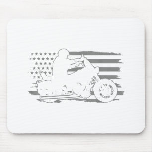 Alfombrilla De Ratón Motocicleta patriótica bandera estadounidense vint