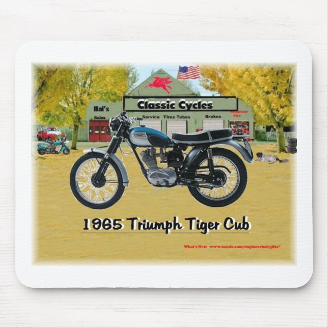 Alfombrilla De Ratón Motocicletas clásicas 1969 Triumph Mousepad (Frente)