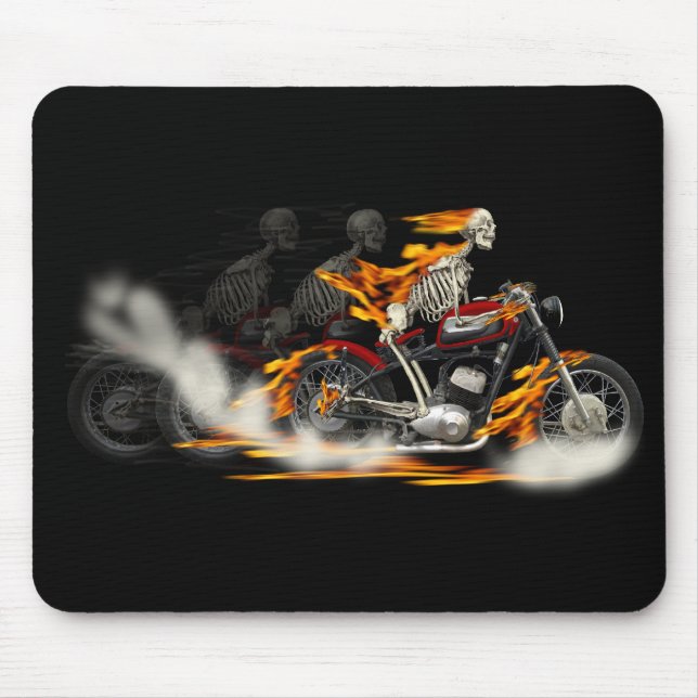Alfombrilla De Ratón Motociclismo de motocicleta Metalizado de muerte (Frente)