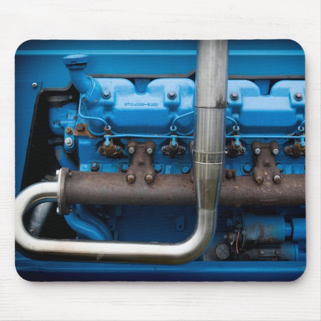 Alfombrilla De Ratón Motor del Tractor Azul (Frente)