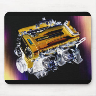 Alfombrilla De Ratón Motor gemelo Mousepad de RB26 Turbo