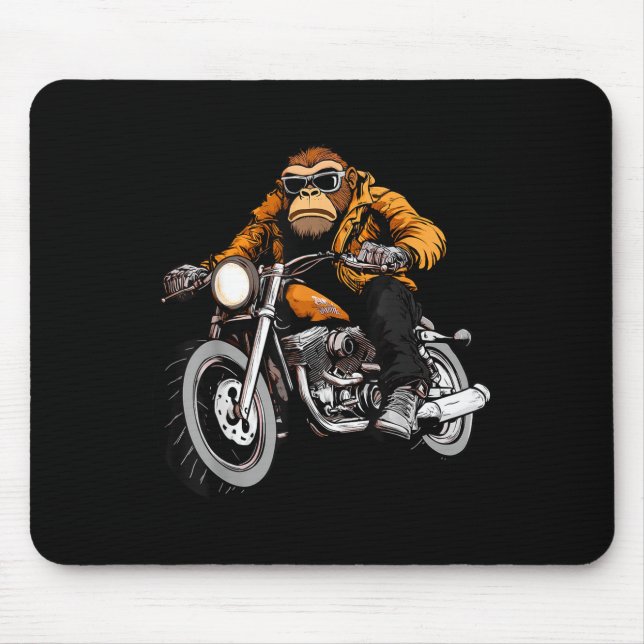 Alfombrilla De Ratón Motorcycle Monkeys  (Frente)