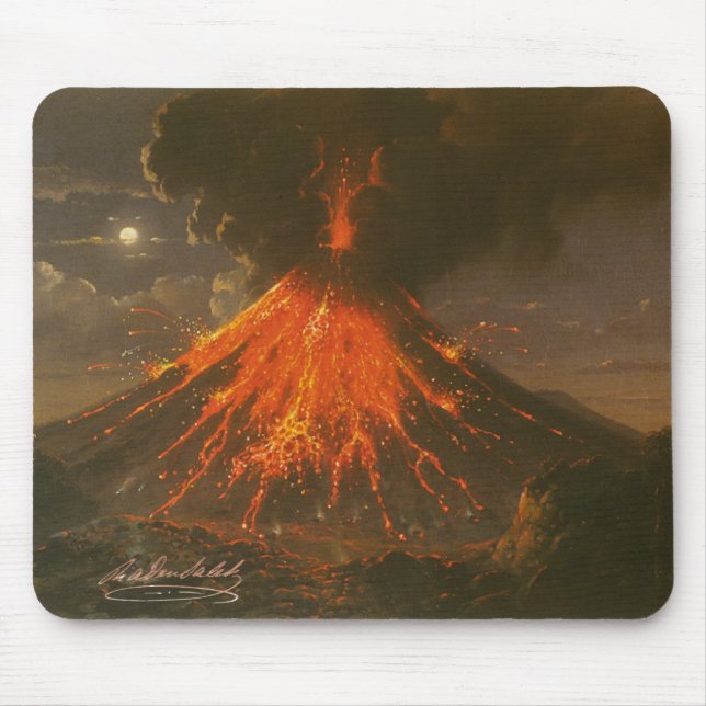 Alfombrilla De Ratón "Mount Merapi op Java" Raden Saleh® Muismat (Frente)