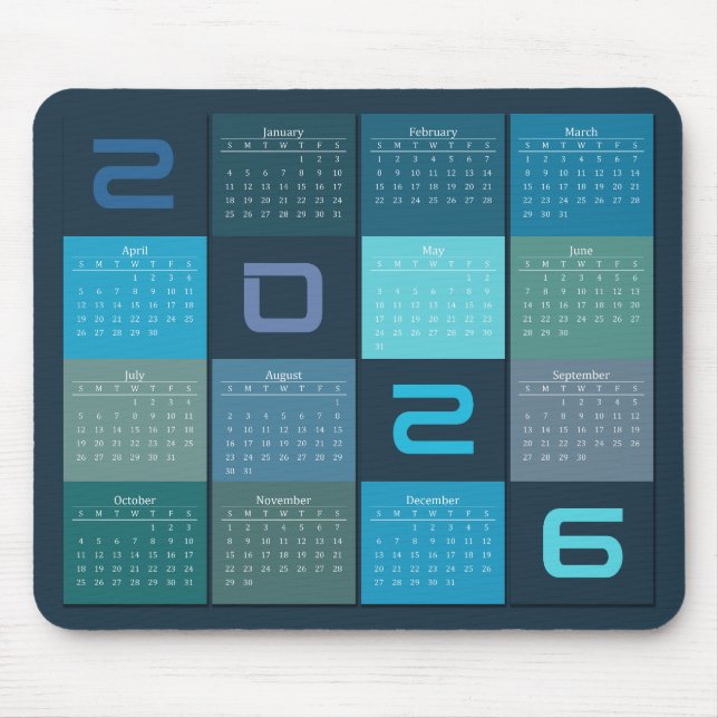 Alfombrilla De Ratón Mouse Pad Calendar  (Frente)