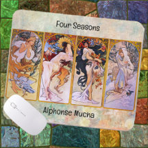 MOUSE PAD - El arte "Cuatro estaciones" de Alphons