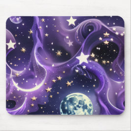 Alfombrilla De Ratón Mouse Pad – Luxury Purple Celestial Moon Phases