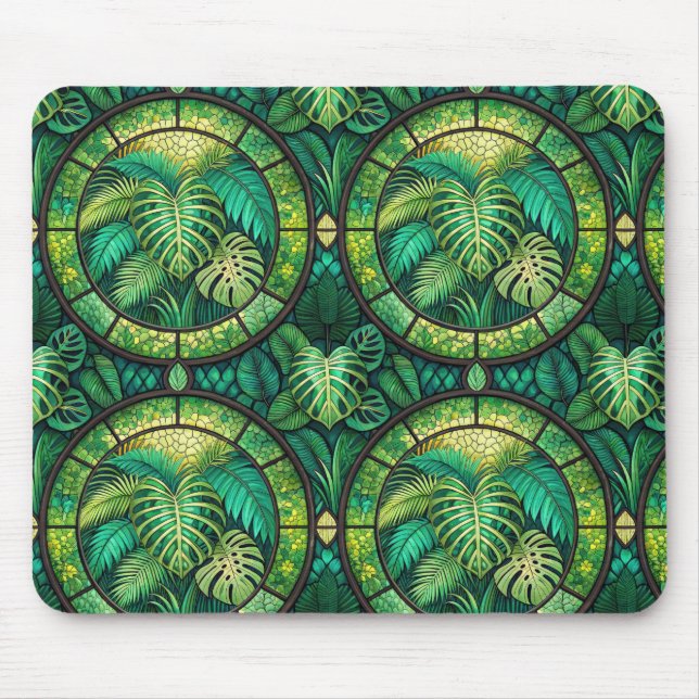 Alfombrilla De Ratón Mouse pad with a tropical leaf motif (Frente)